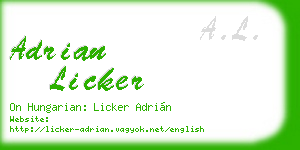 adrian licker business card